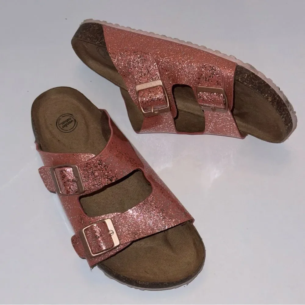 Wonder Nation size 3 Pink Glitter Kids Sandals